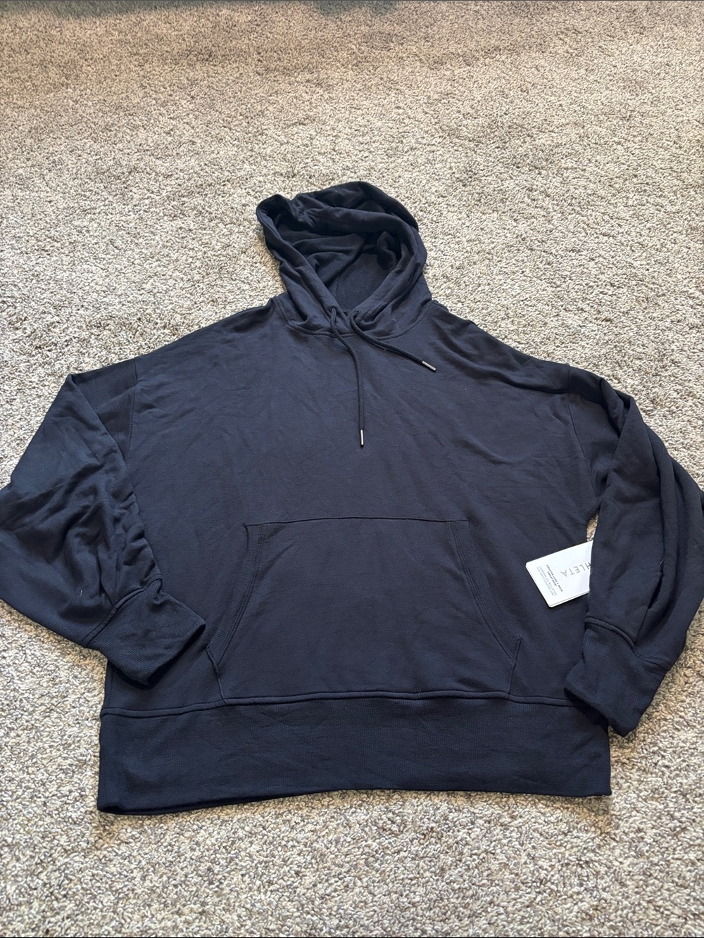 Athleta Coaster Luxe V-Neck Hoodie size large NWT